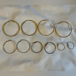 Hoop Earrings 5 Sets